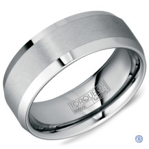 Tungsten Wedding Band with Sandpaper Finish