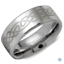 Tungsten Wedding Band with Engraved Detailing