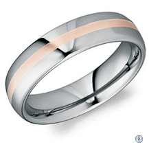 CrownRing Tungsten and 18kt Gold Wedding Band