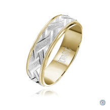 CrownRing Gold Men's Wedding Band-18kt-wy-6mm