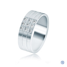 CrownRing Gold with Diamond Men's Wedding Band
