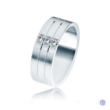 CrownRing Gold with Diamond Men's Wedding Band