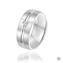CrownRing Gold with Diamond Men's Wedding Band
