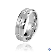 CrownRing Gold with Diamond Men's Wedding Band