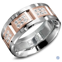 Carlex Gold with Diamond Men's Wedding Band