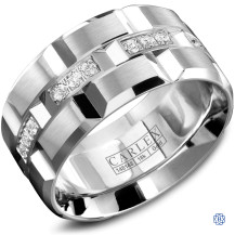 Carlex Gold with Diamond Men's Wedding Band