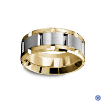 Carlex Gold Men's Wedding Band-18kt-wy-9mm
