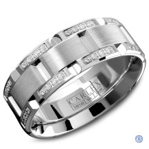 Carlex Gold with Diamond Men's Wedding Band