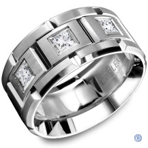 Carlex Gold with Diamond Men's Wedding Band