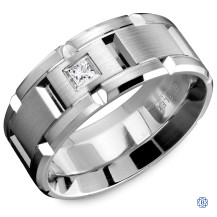 Carlex Gold with Diamond Men's Wedding Band