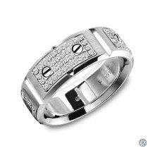 Carlex Gold with Diamond Men's Wedding Band