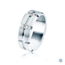 CrownRing Gold with Diamond Men's Wedding Band