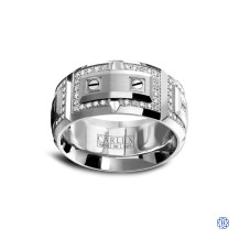 Carlex Gold with Diamond Men's Wedding Band