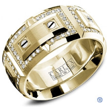 Carlex Gold with Diamond Men's Wedding Band-18kt-y