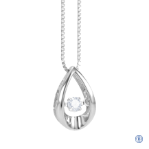 10kt Gold Pulse Diamond Teardrop Pendant 